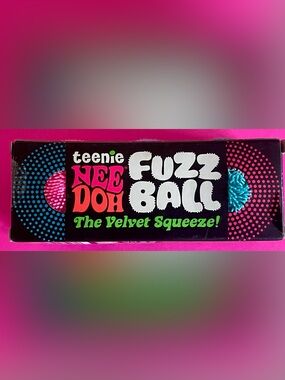 NeeDoh Teenie Fuzz Ball The Velvet Squeeze! Pink/Purple/Blue  !  3 in pack . New